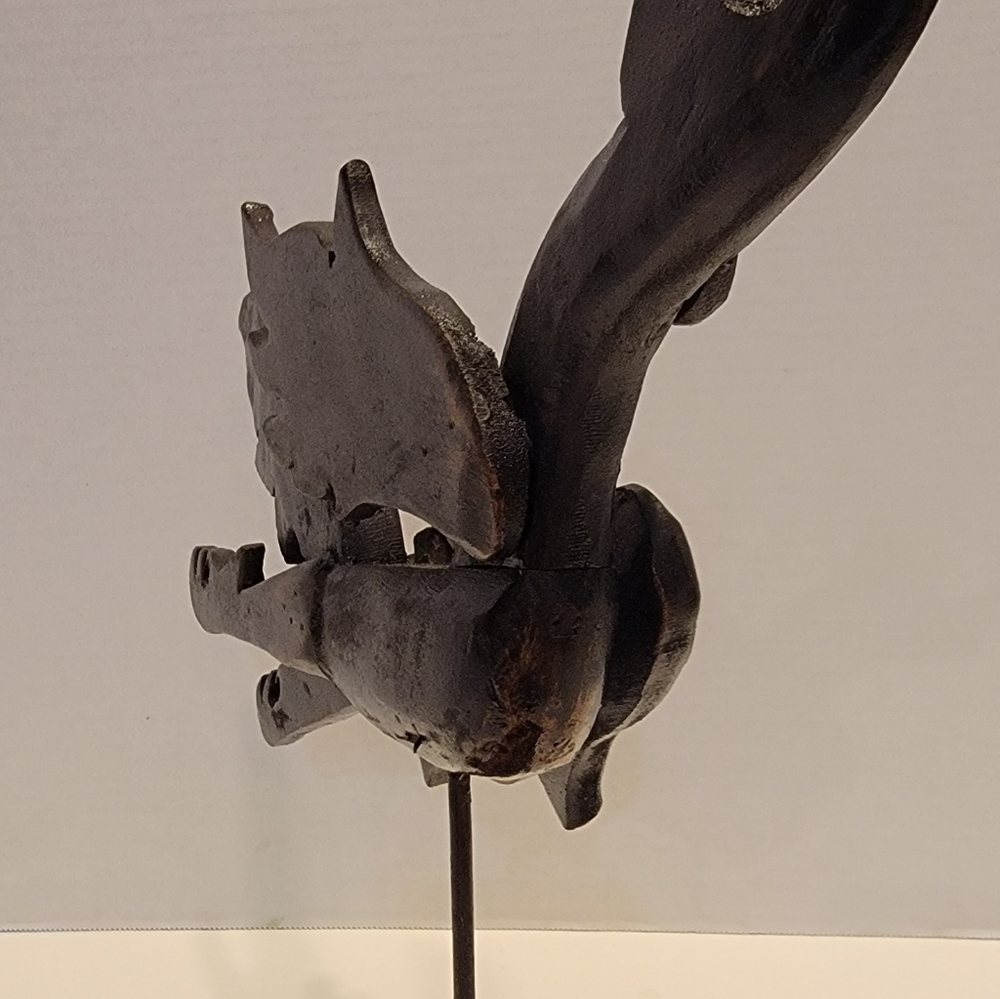 Thailand Hand Carved Wooden Phoenix Fire-bird mythical creature Pre-owned - Picture 8 of 9